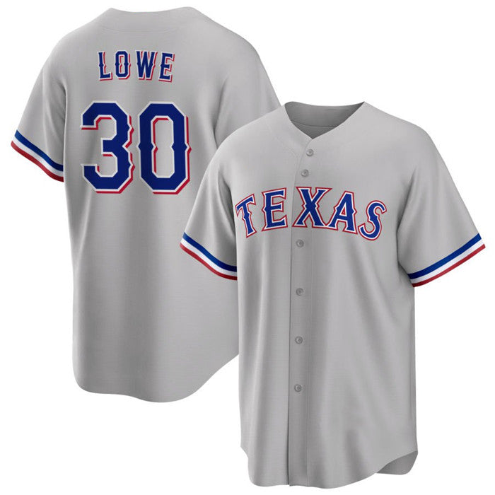 Texas Rangers #30 Nathaniel Lowe Gray Jereymy Cool Base Stitched Jersey