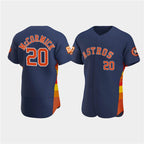 Houston Astros #20 Chas McCormick Navy Jereymy 60th Anniversary Flex Base Stitched Jersey