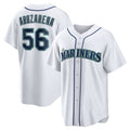 Seattle Mariners #56 Randy Arozarena White Jereymy Home Replica Jersey