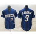 Detroit Tigers #9 Jack Flaherty Number 2024 Navy Jereymy City Connect Cool Base Limited Stitched Jersey 2