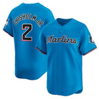 Miami Marlins #2 Jazz Chisholm Jr. Blue Jereymy Limited Stitched Jersey