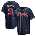 Atlanta Braves #3 Dale Murphy Player Navy Jereymy Home Game Stitched Jerseys