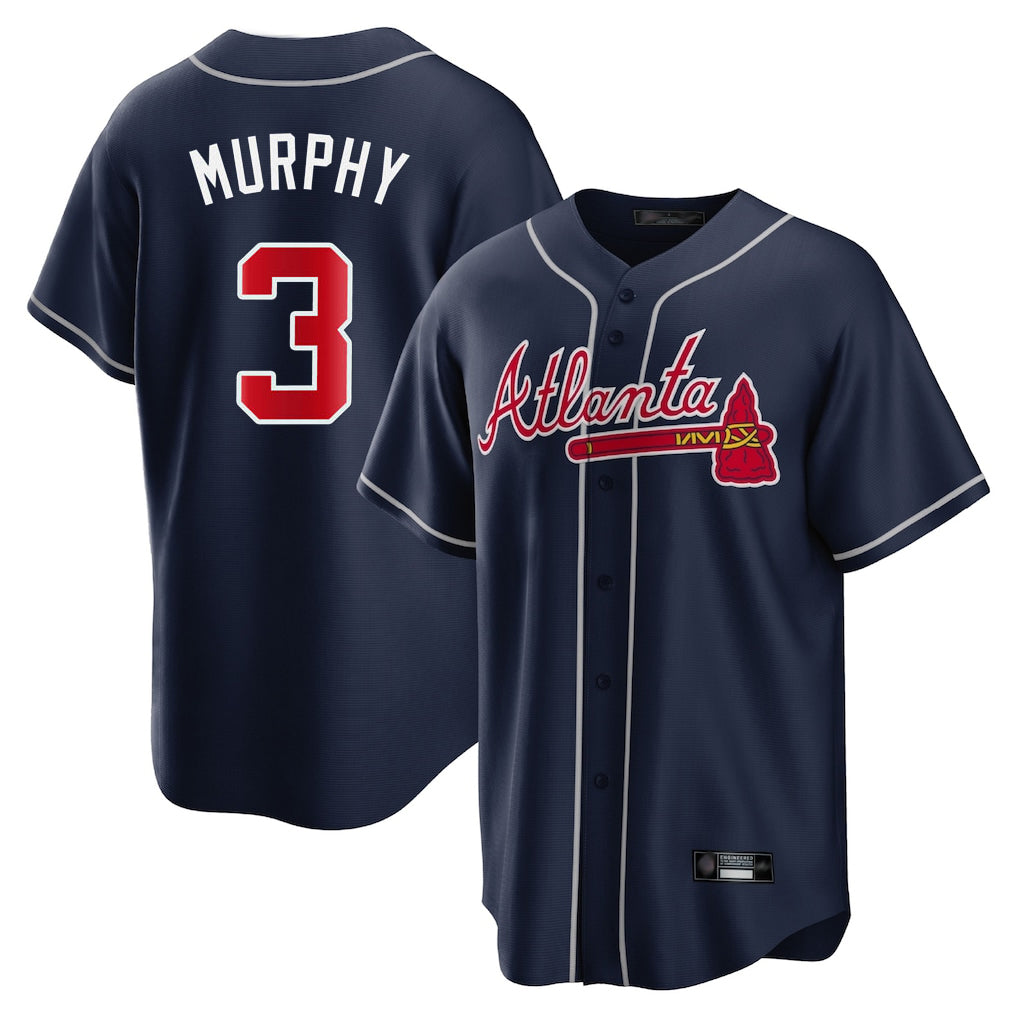 Atlanta Braves #3 Dale Murphy Player Navy Jereymy Home Game Stitched Jerseys