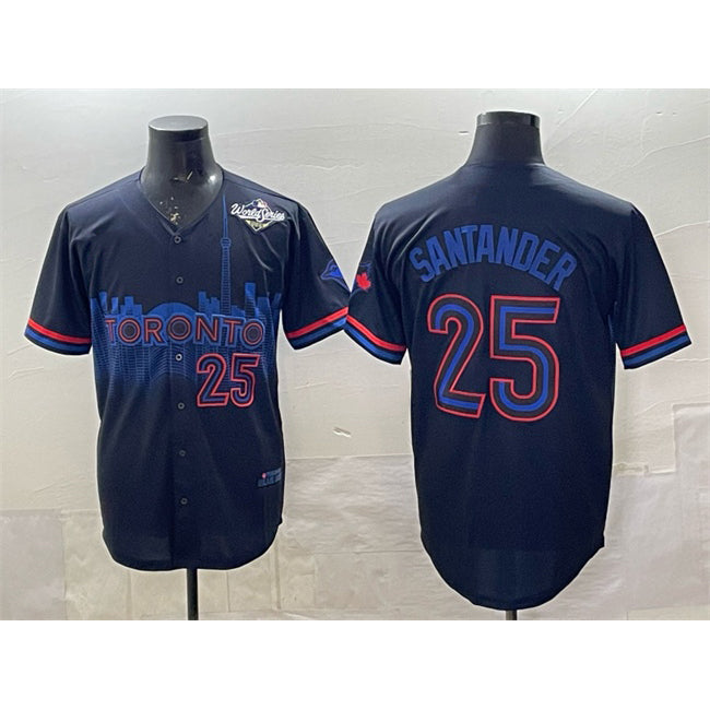 Toronto Blue Jays #25 Anthony Santander Navy Jereymy 2025 World Series City Connect Limited Stitched Jersey