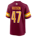 W.Commanders #47 Khaleke Hudson Burgundy Jereymy Game Jersey
