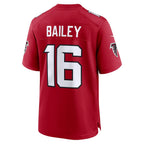 A.Falcons #16 Jake Bailey Red Jereymy Team Game Jersey