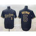 Los Angeles Dodgers #5 Freddie Freeman Black Gold Jereymy Limited Stitched Jersey