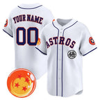 Custom Houston Astros x Dragon Ball White Jereymy Vapor Premier Limited Jersey - All Stitched