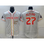 Houston Astros #27 Jose Altuve Number White Jereymy 2023 City Connect Flex Base Stitched Jersey