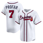 Atlanta Braves #7 Jurickson Profar White Jereymy 2025 Home Limited Stitched Jersey