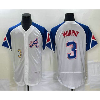 Atlanta Braves #3 Dale Murphy Number White Jereymy 2023 City Connect Flex Base Stitched Jersey