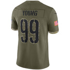 W.Commanders #99 Chase Young Olive Jereymy Salute To Service Limited Jersey