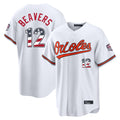 Baltimore Orioles #12 Dylan Beavers Player White Jereymy USA 250 Fourth of July Home Game Stitched Jerseys