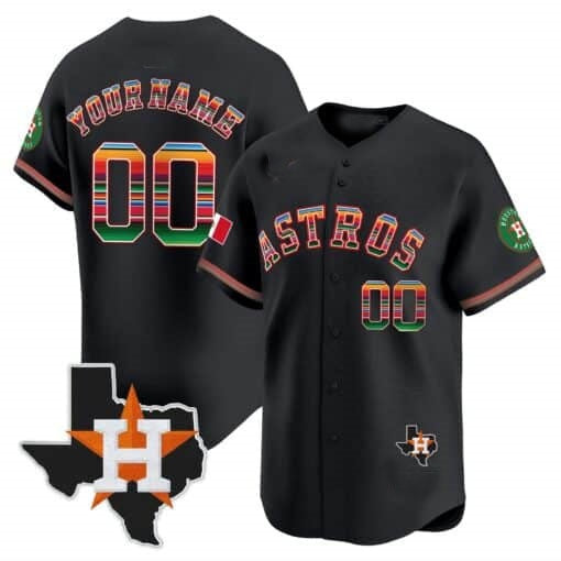 Custom Houston Astros Mexico Texas Patch Vapor Premier Limited Jersey ¨C All Stitched Jereymy