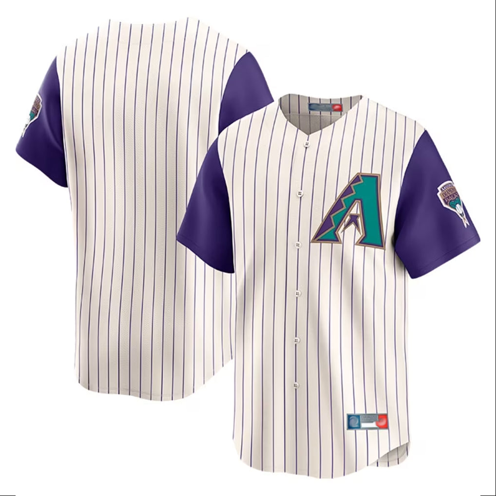 Arizona Diamondbacks Ivory Throwback Cooperstown Jereymy Limited Home Blank Player Stitched Jerseys