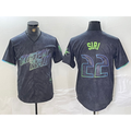 Tampa Bay Rays #22 Jose Siri Charcoal Jereymy 2024 City Connect Limited Stitched Jersey