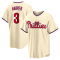 Philadelphia Phillies #3 Bryce Harper Cream Jereymy Alternate Replica Jersey