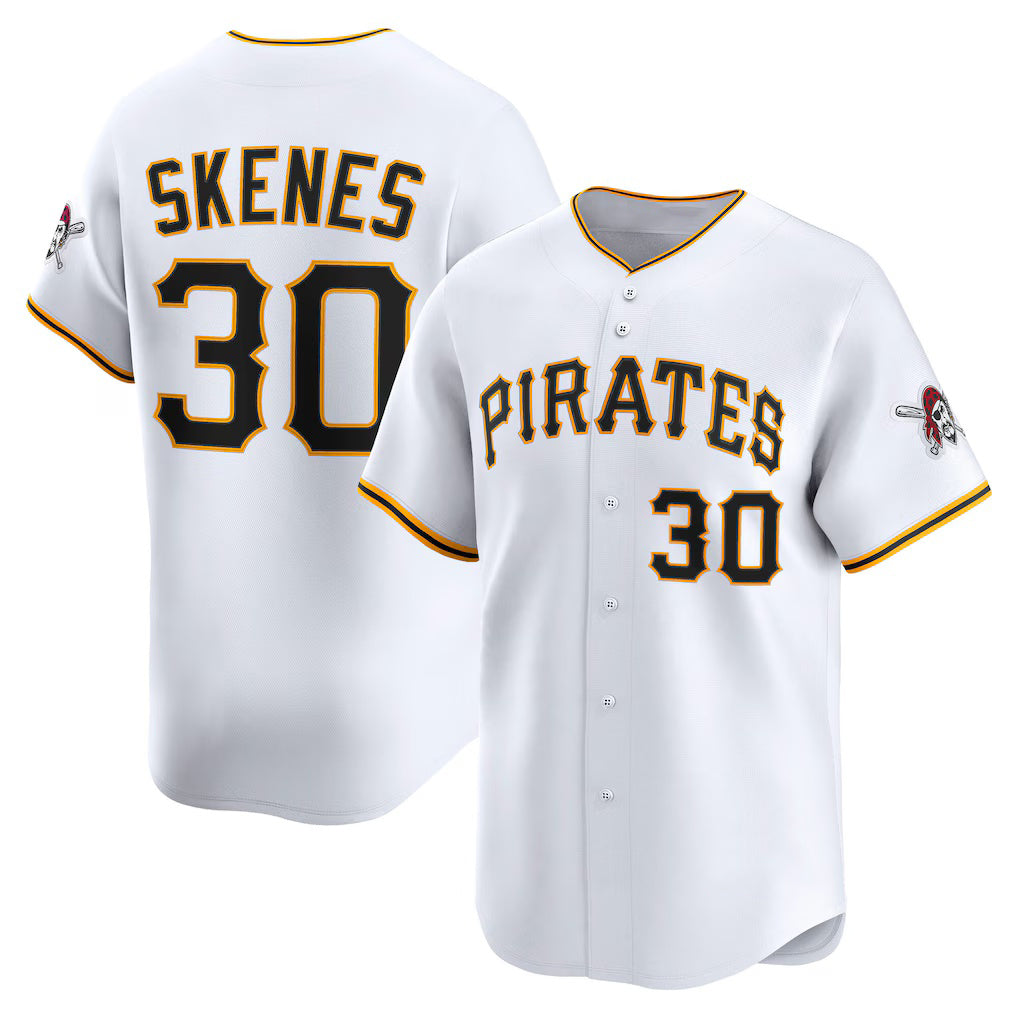 Pittsburgh Pirates #30 Paul Skenes White Jereymy Home Limited Player Jersey
