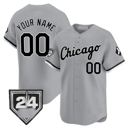 Custom Chicago White Sox 2024 Spring Training Patch Vapor Premier Limited Jersey ¨C Gray Jereymy