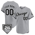 Custom Chicago White Sox 2024 Spring Training Patch Vapor Premier Limited Jersey ¨C Gray Jereymy