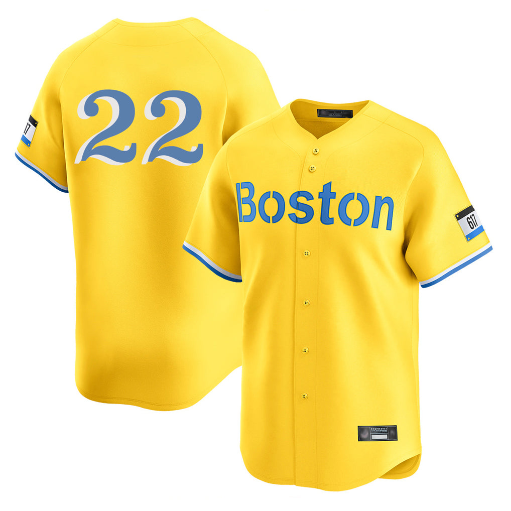 Boston Red Sox #22 Garrett Whitlock Player Yellow Jereymy Limited Home Game Stitched Jerseys1