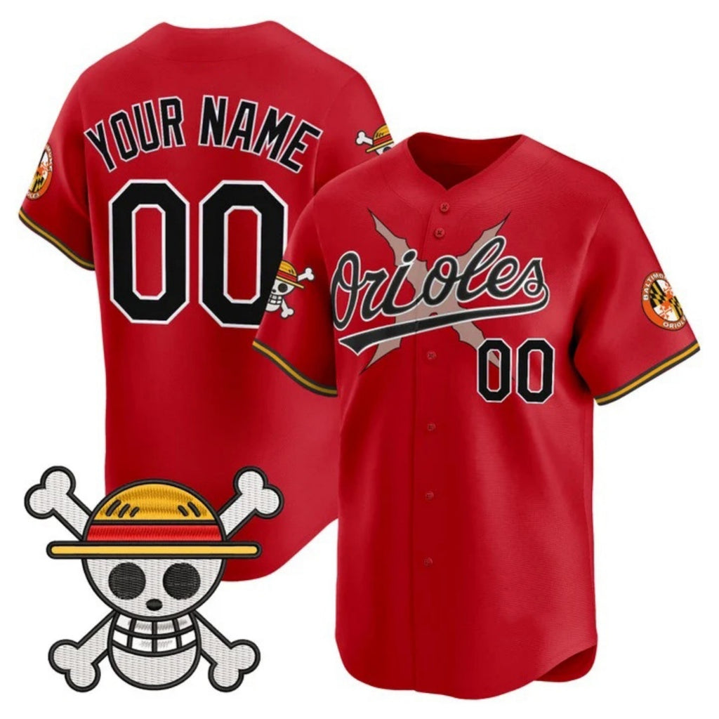 Custom Baltimore Orioles x One Piece Red Jereymy Vapor Premier Limited Jersey - Stitched