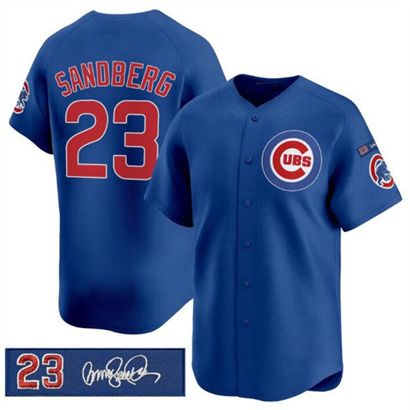 Chicago Cubs #23 Ryne Sandberg Royal Jereymy 'Ryne Sandberg Tribute' Vapor Limited V3 Stitched Jersey