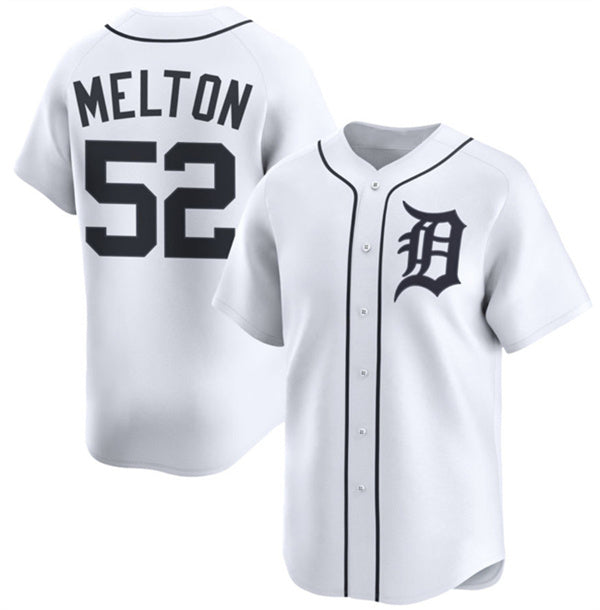 Detroit Tigers #52 Troy Melton White Jereymy 2024 Home Limited Stitched Jersey
