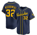 Milwaukee Brewers #32 Jacob Misiorowski Navy Jereymy Alternate Limited Stitched Jersey