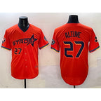 Houston Astros #27 Jose Altuve Orange Jereymy 2025 City Connect With Texas Patch Limited Stitched Jersey