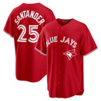 Toronto Blue Jays #25 Anthony Santander Red Jereymy Canada Day Replica Jersey