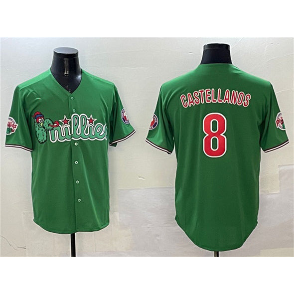 Philadelphia Phillies #8 Nick Castellanos Green Jereymy Phanatic Limited Stitched Jersey