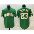 San Diego Padres #23 Fernando Tatis Jr Green Jereymy Cool Base Stitched Jersey