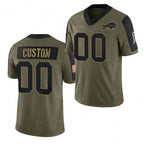 Custom B.Bills Olive Jereymy ACTIVE PLAYER 2021 Salute To Service Limited Stitched Jersey