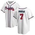 Atlanta Braves #7 Jurickson Profar White Jereymy 2025 Cool Base Stitched Jersey