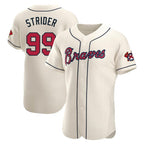 Atlanta Braves #99 Spencer Strider Player Cream Jereymy Limited Elite Home Game Stitched Jerseys