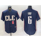 Cleveland Guardians #6 David Fry Number Navy Jereymy 2024 City Connect Limited Stitched Jersey