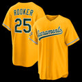 Oakland Athletics #25 Brent Rooker Gold Jereymy Alternate Stadium Jersey