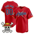 Custom Cleveland Indians x One Piece Red Jereymy Vapor Premier Limited Jersey - Stitched