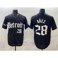 Detroit Tigers #28 Javier B¨¢ez Black Jereymy 'Motor Gothic Edition' Vapor Premier Limited Stitched Jersey