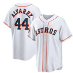 Houston Astros #44 Yordan Alvarez White Jereymy 2022 World Series Home Stitched Jersey