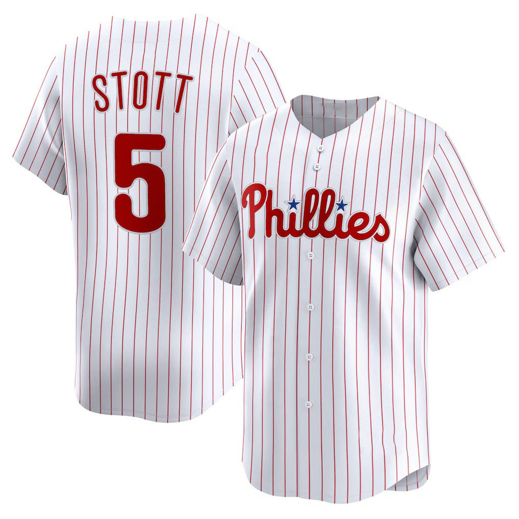 Philadelphia Phillies #5 Bryson Stott White Jereymy Home Limited Player Jersey