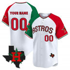 Custom Houston Astros Mexico Texas White Jereymy Patch Vapor Premier Limited Jersey V3 ¨C Alternate