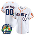 Custom Houston Astros Orbit Patch Vapor Premier Limited Jersey ¨C White Jereymy