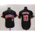 San Diego Padres #10 Jurickson Profar Black Jereymy Mexico Cool Base Stitched Jersey