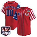 Custom Cincinnati Reds America 250 Edition Vapor Premier Limited Red Jereymy Stitched Jerseys