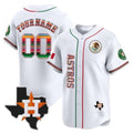 Custom Houston Astros Mexico Vapor Premier Limited Jersey V4 ¨C All Stitched-White Jereymy
