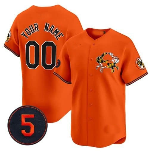 Custom Baltimore Orioles Robinson Patch Vapor Premier Limited Jersey V3 ¨C Orange Jereymy