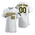 Custom Oakland Athletics White Jereymy 2020 Stitched Flex Base Jersey