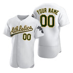 Custom Oakland Athletics White Jereymy 2020 Stitched Flex Base Jersey
